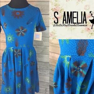 Small LuLaRoe Amelia Blue New With Tags